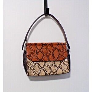 a new day  Faux SnakeSkin Satchel Handbag‎ with Handle Snap Closure NW/OT